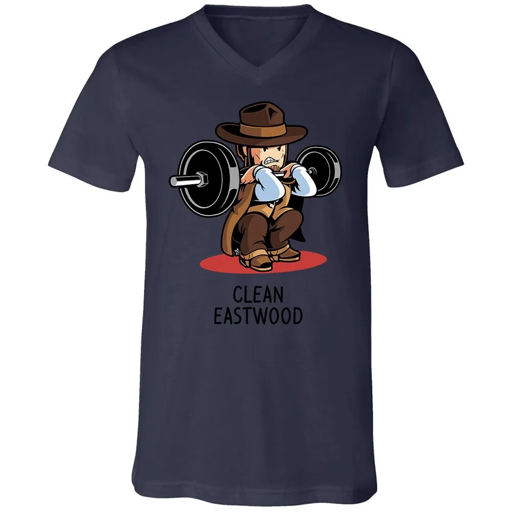 Unisex V-Neck T-Shirt - DHHGKE27 - Navy - 9