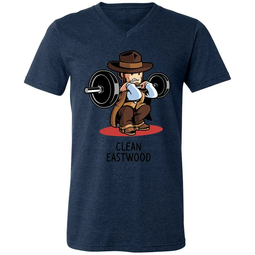 Unisex V-Neck T-Shirt - DHHGKE27 - Heather Navy - 15