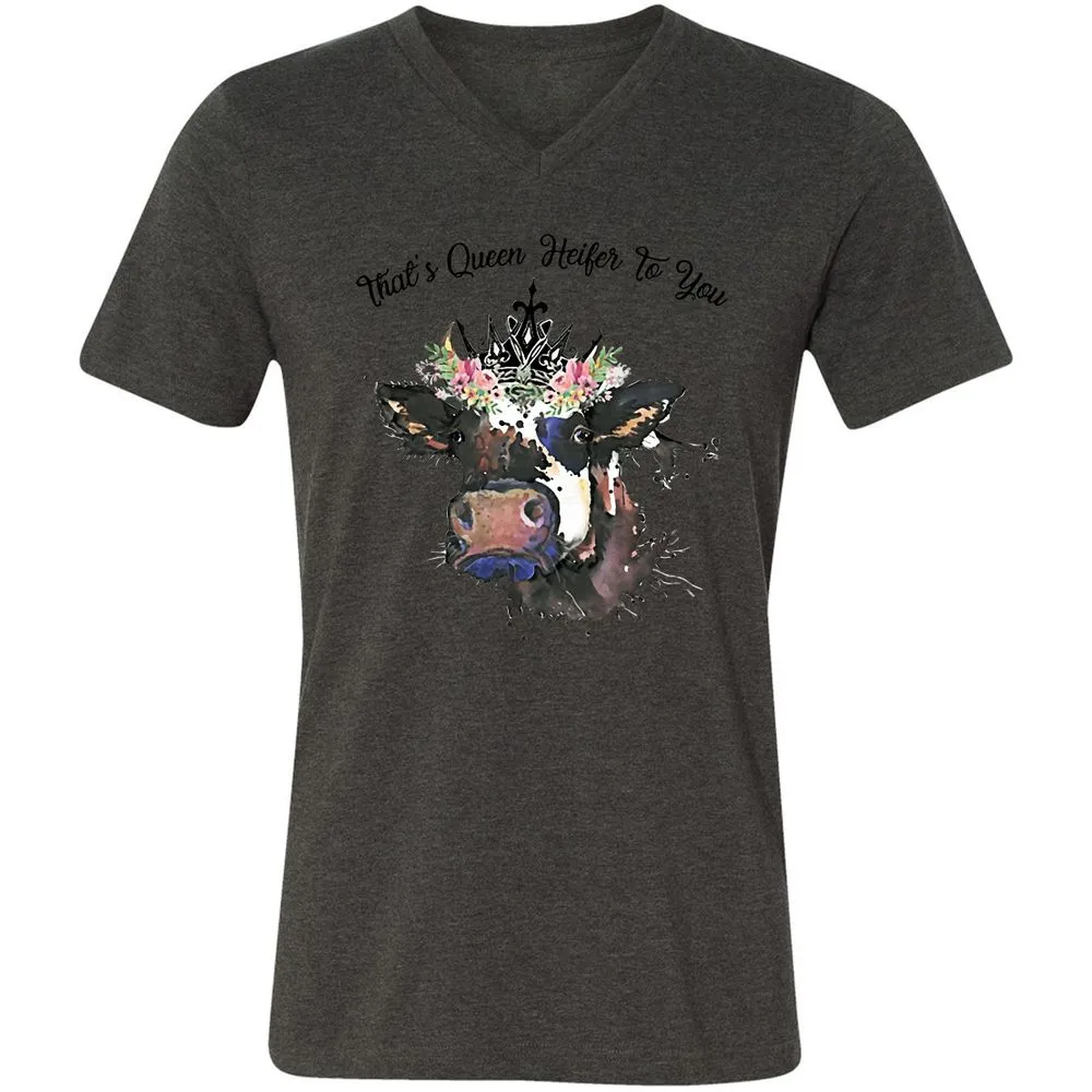 Unisex V-Neck T-Shirt - JLHFM3WA - Dark Grey Heather - 8