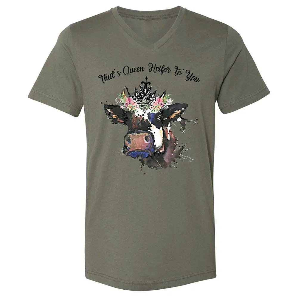 Unisex V-Neck T-Shirt - JLHFM3WA - Military Green - 10
