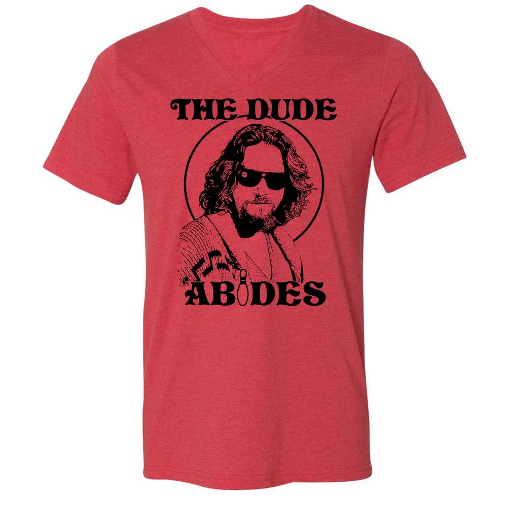Unisex V-Neck T-Shirt - F1J9WL76 - Heather Red - 5