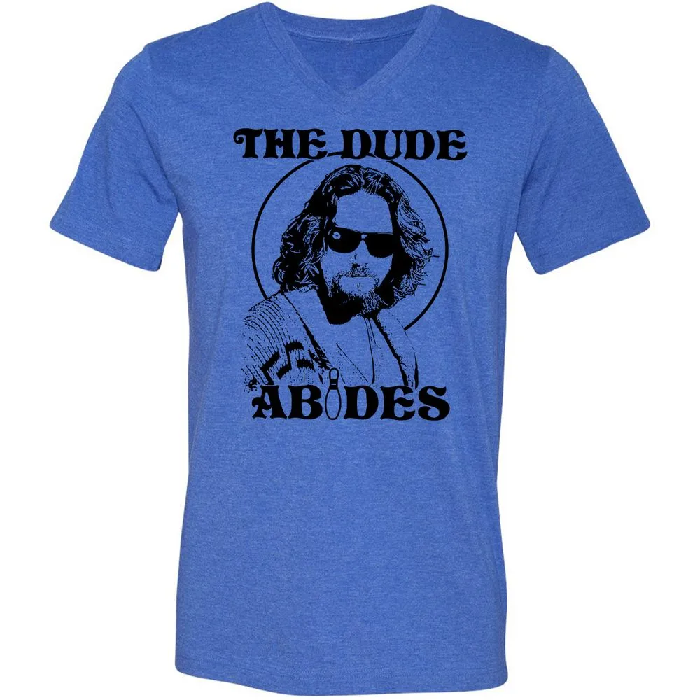 Unisex V-Neck T-Shirt - F1J9WL76 - Heather True Royal - 14