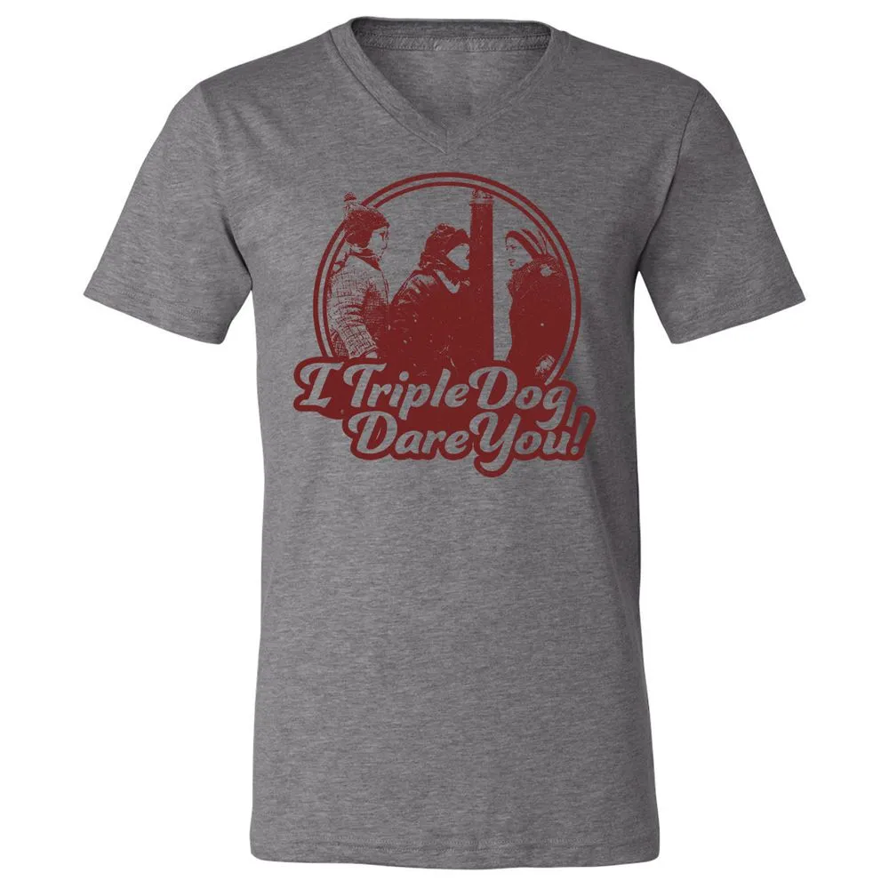 Unisex V-Neck T-Shirt - CAM4X1CL - Deep Heather - 13