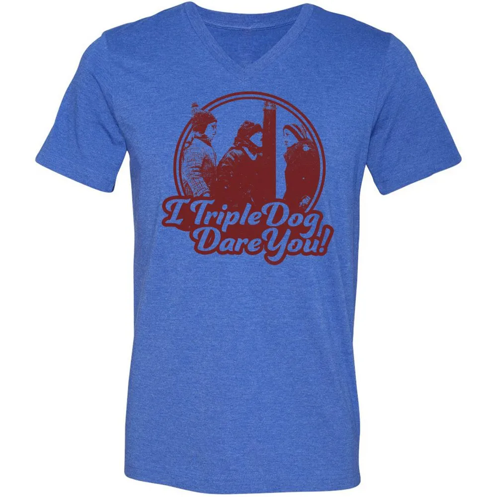 Unisex V-Neck T-Shirt - CAM4X1CL - Heather True Royal - 14