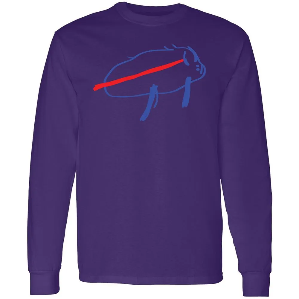 Long Sleeve T-Shirt - VQUGP89L - Purple - 13