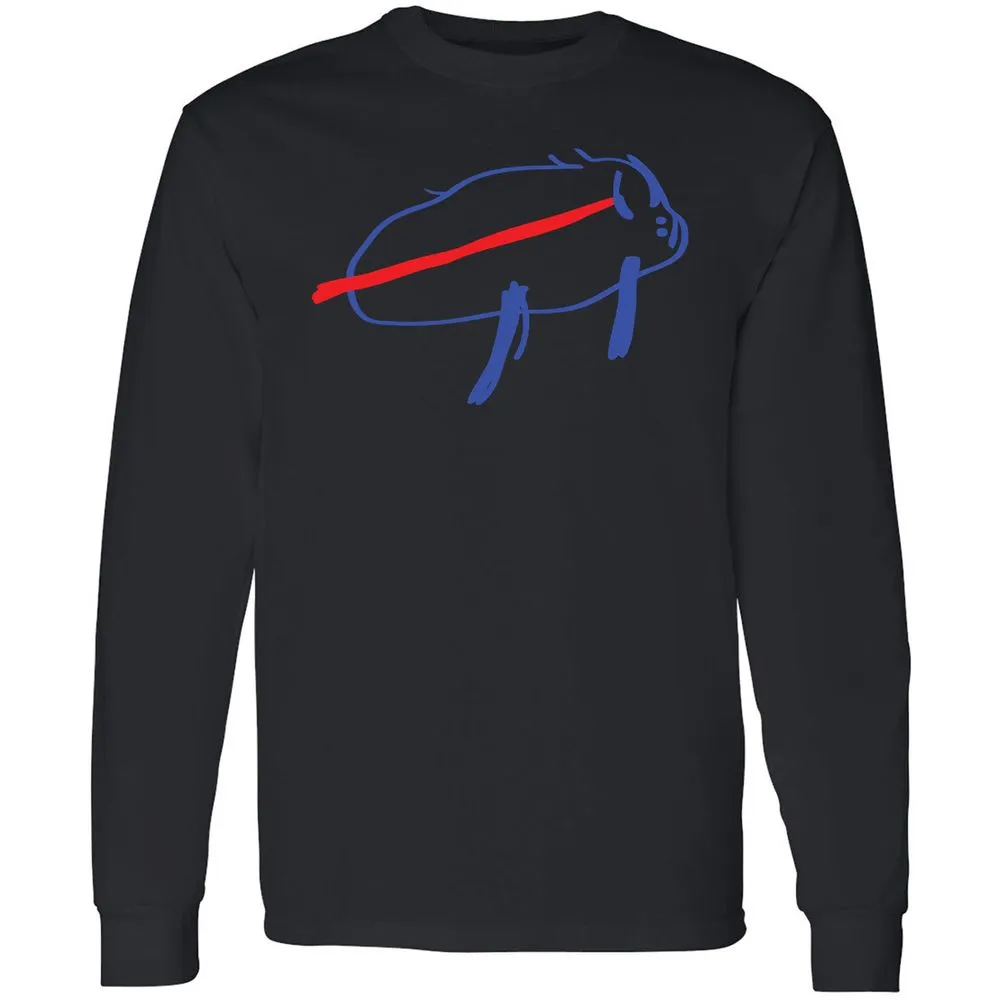 Long Sleeve T-Shirt - VQUGP89L - Black - 16