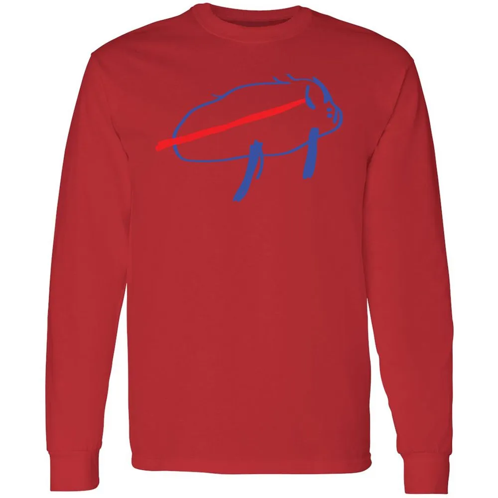 Long Sleeve T-Shirt - VQUGP89L - Red - 14