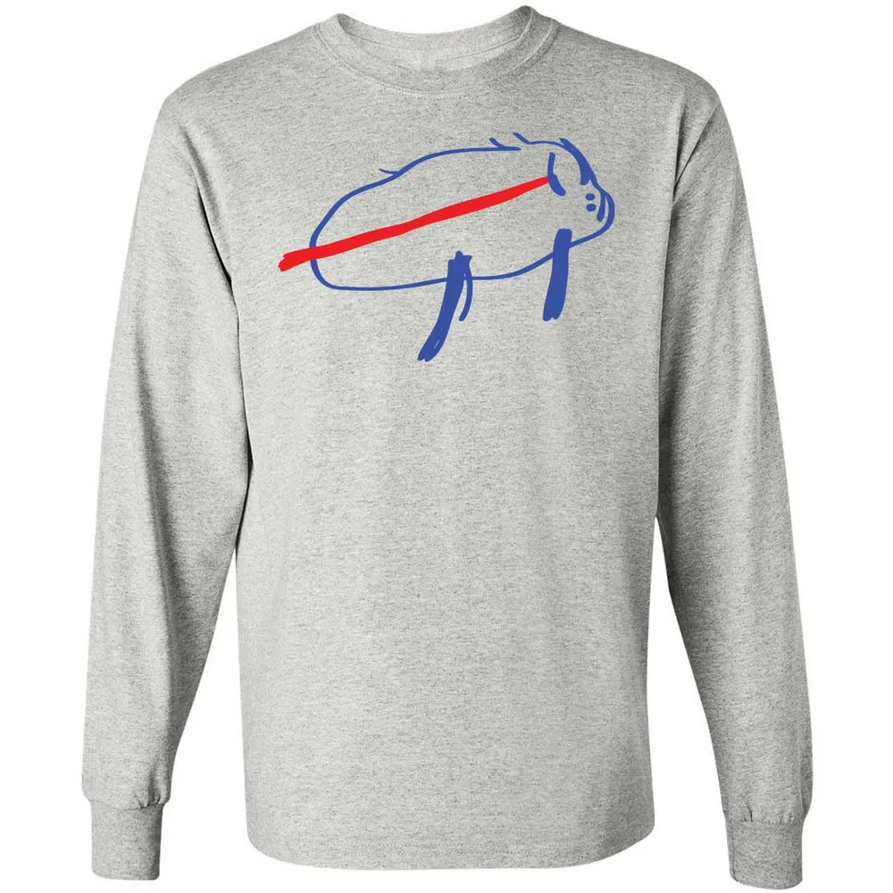 Long Sleeve T-Shirt - VQUGP89L - Ash - 5