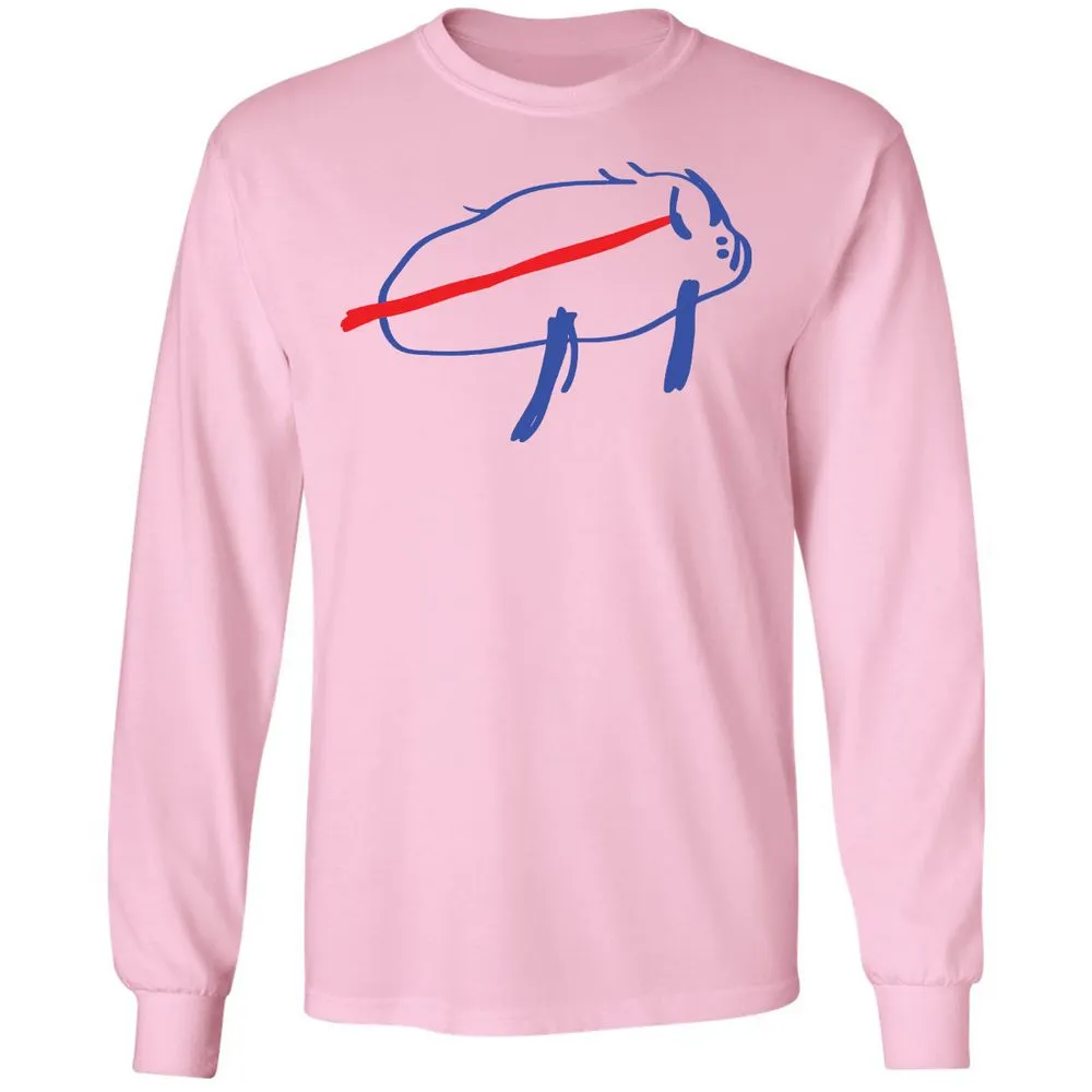 Long Sleeve T-Shirt - VQUGP89L - Light Pink - 3