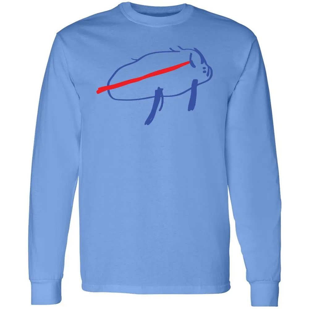 Long Sleeve T-Shirt - VQUGP89L - Carolina Blue - 2