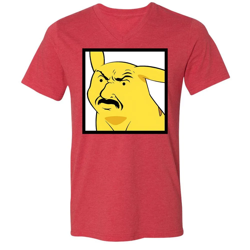 Unisex V-Neck T-Shirt - 8UB9DNPS - Heather Red - 5