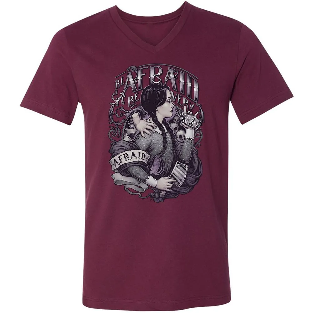 Unisex V-Neck T-Shirt - VRJHR8QH - Maroon - 6