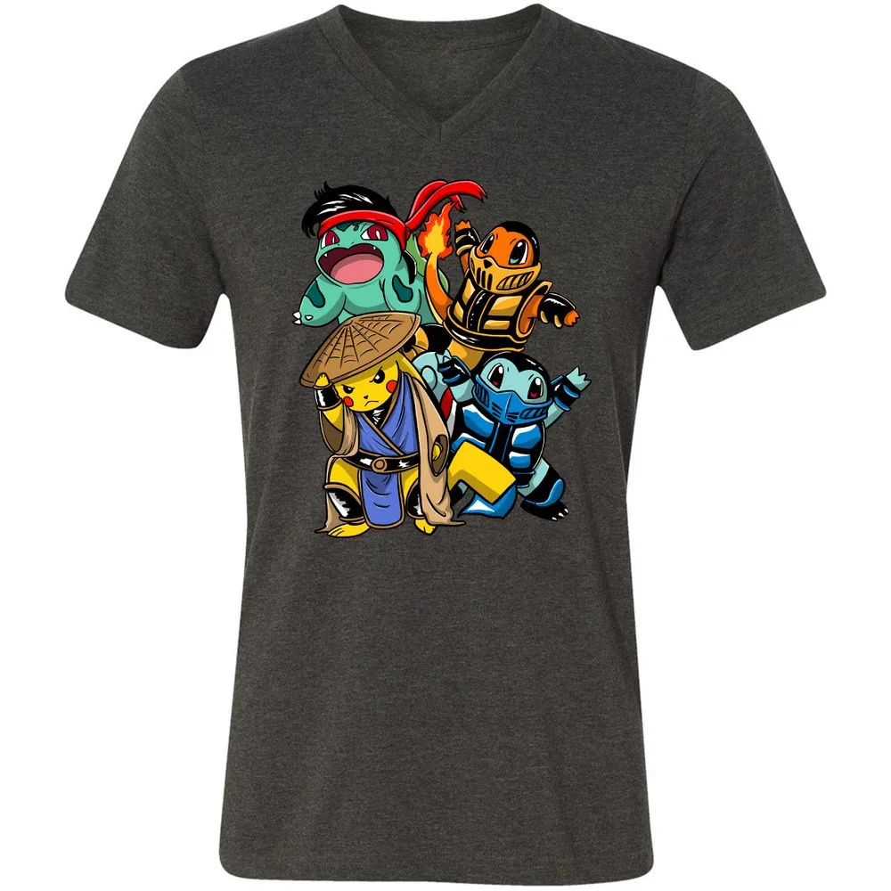 Unisex V-Neck T-Shirt - G2HCQS2F - Dark Grey Heather - 8