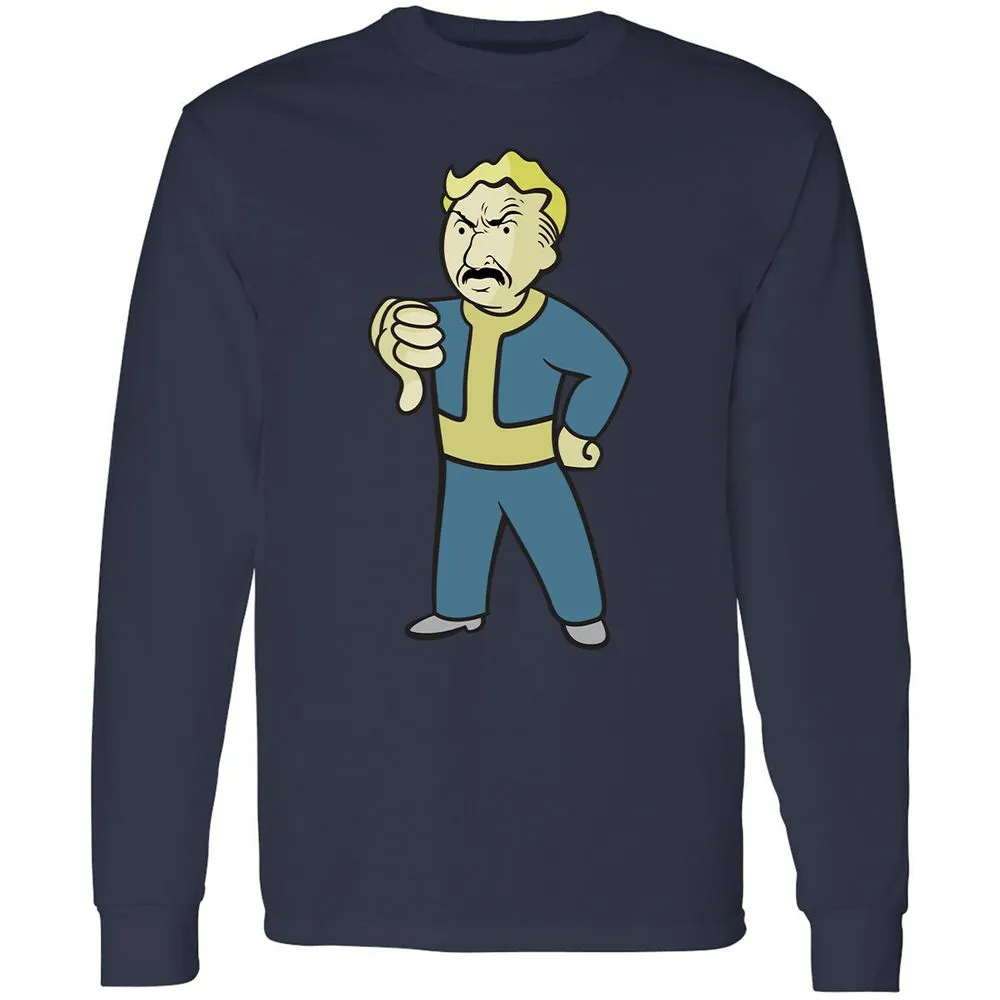 Long Sleeve T-Shirt - VA8NZQJ3 - Navy - 12