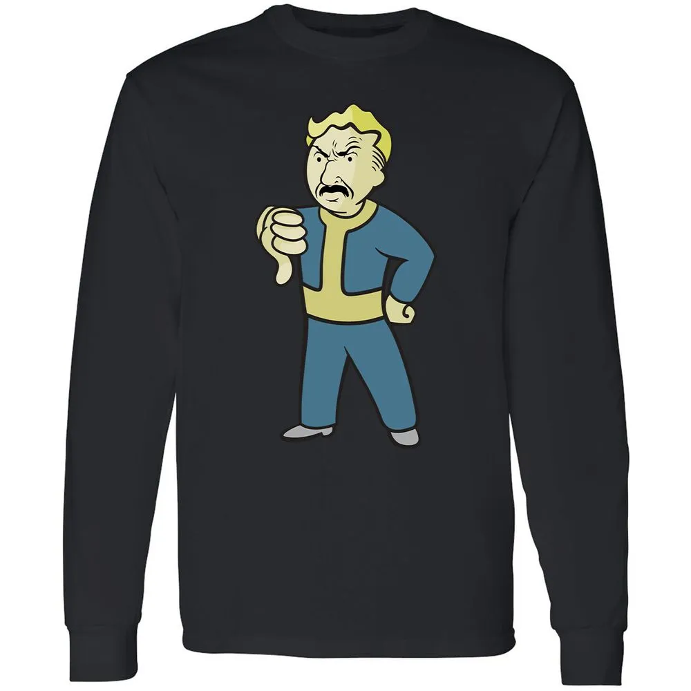 Long Sleeve T-Shirt - VA8NZQJ3 - Black - 16