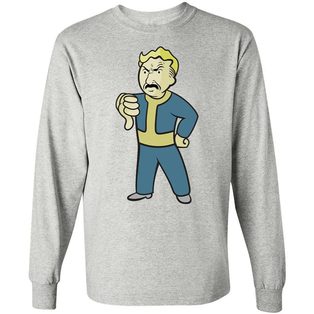 Long Sleeve T-Shirt - VA8NZQJ3 - Ash - 5