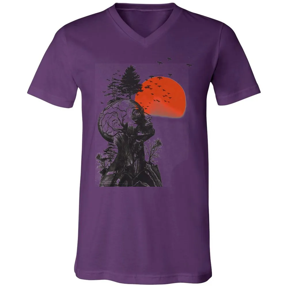 Unisex V-Neck T-Shirt - 373XTDCV - Team Purple - 2