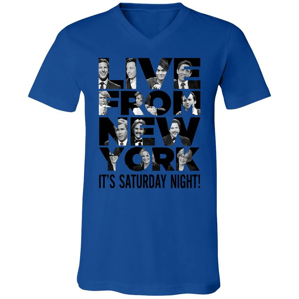 Unisex V-Neck T-Shirt - JQFS7Z9D - True Royal - 4
