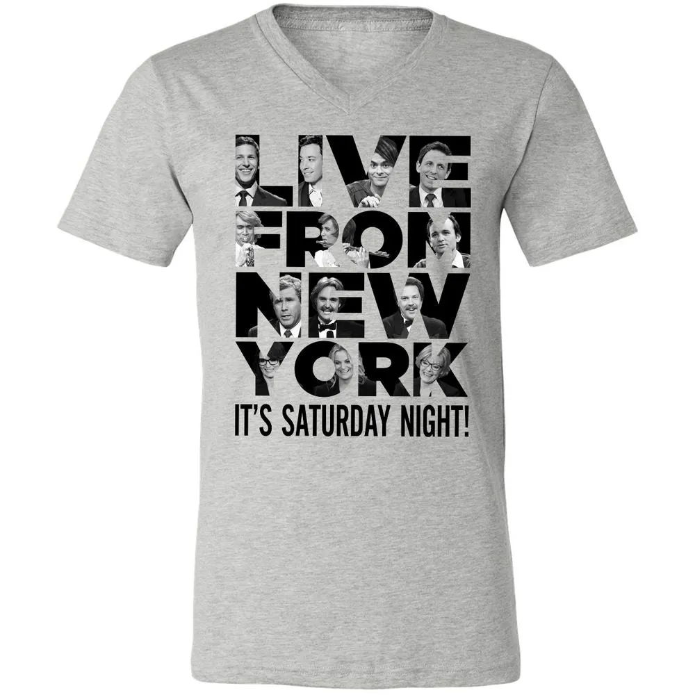 Unisex V-Neck T-Shirt - JQFS7Z9D - Athletic Heather - 7