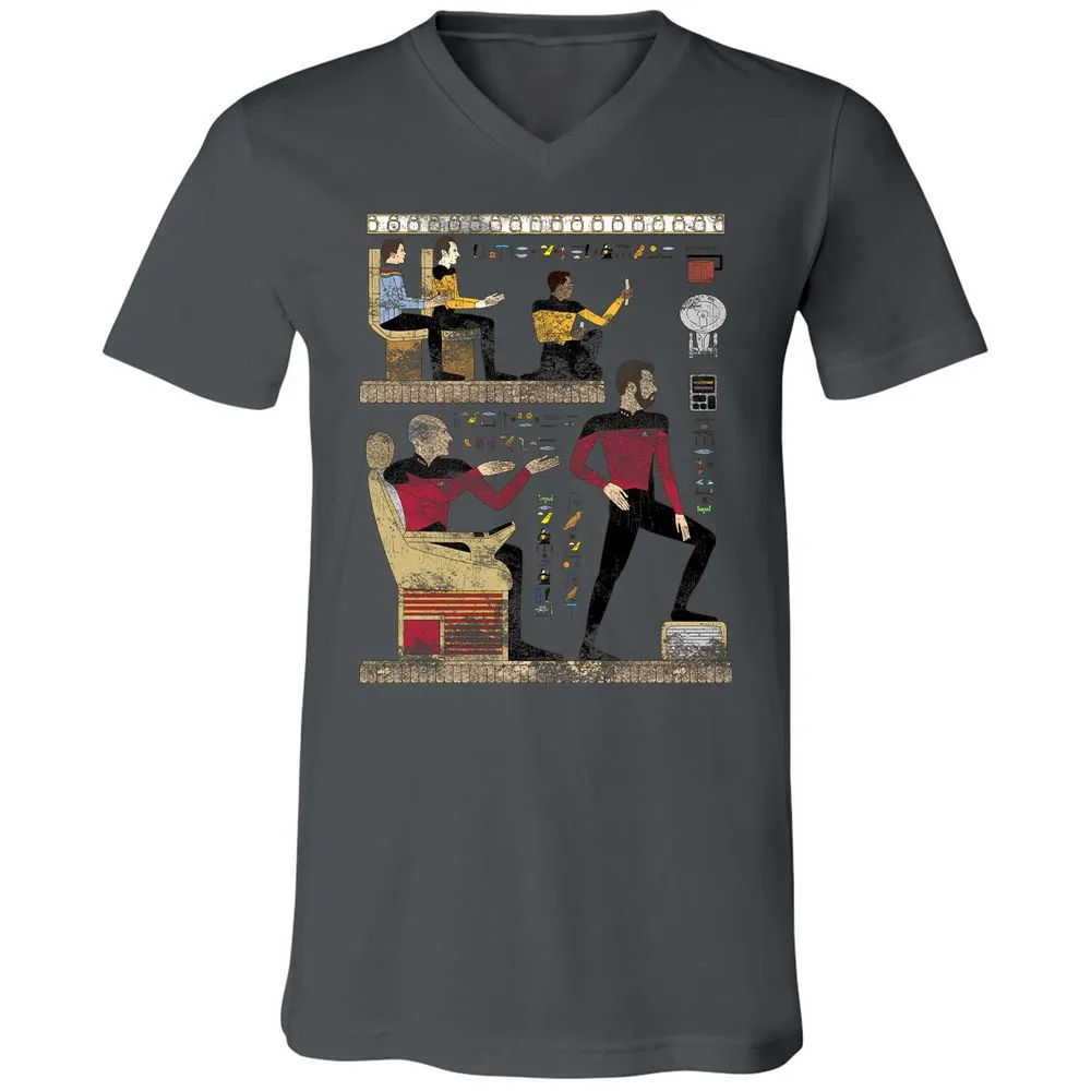 Unisex V-Neck T-Shirt - YCRNV8SV - Asphalt - 12