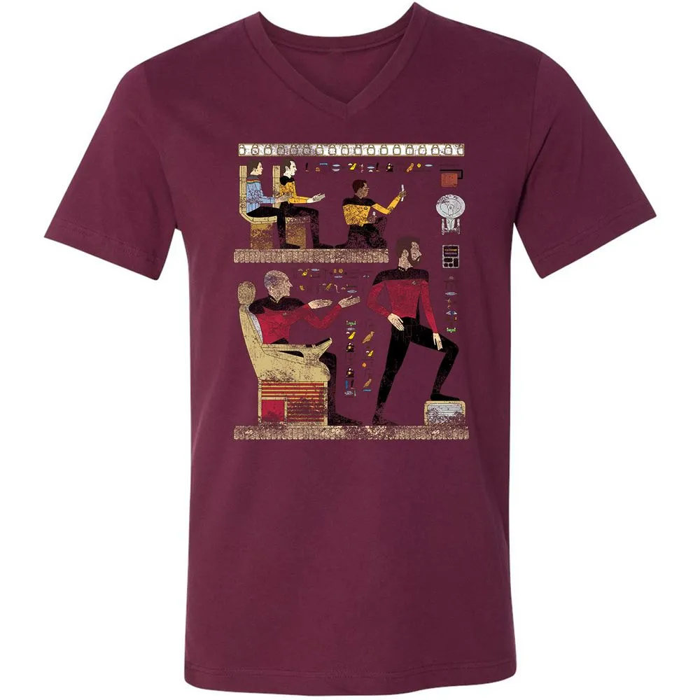 Unisex V-Neck T-Shirt - YCRNV8SV - Maroon - 6