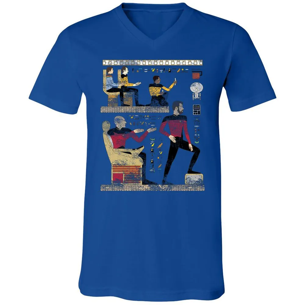 Unisex V-Neck T-Shirt - YCRNV8SV - True Royal - 4