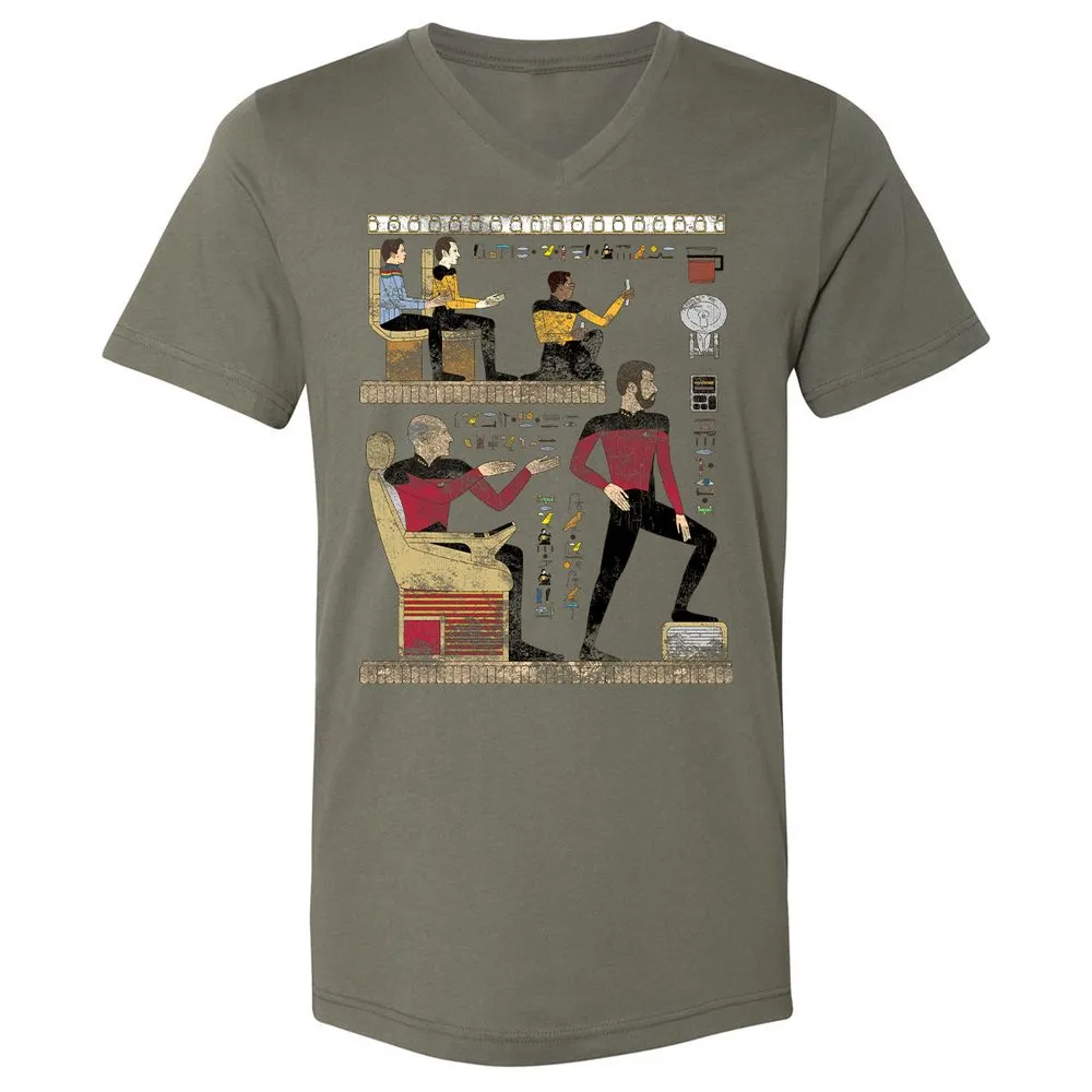 Unisex V-Neck T-Shirt - YCRNV8SV - Military Green - 10