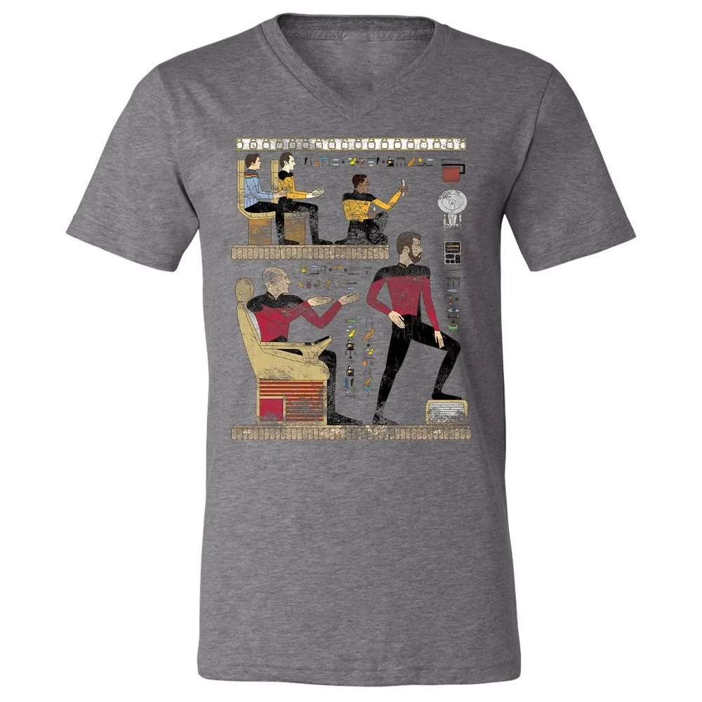 Unisex V-Neck T-Shirt - YCRNV8SV - Deep Heather - 13