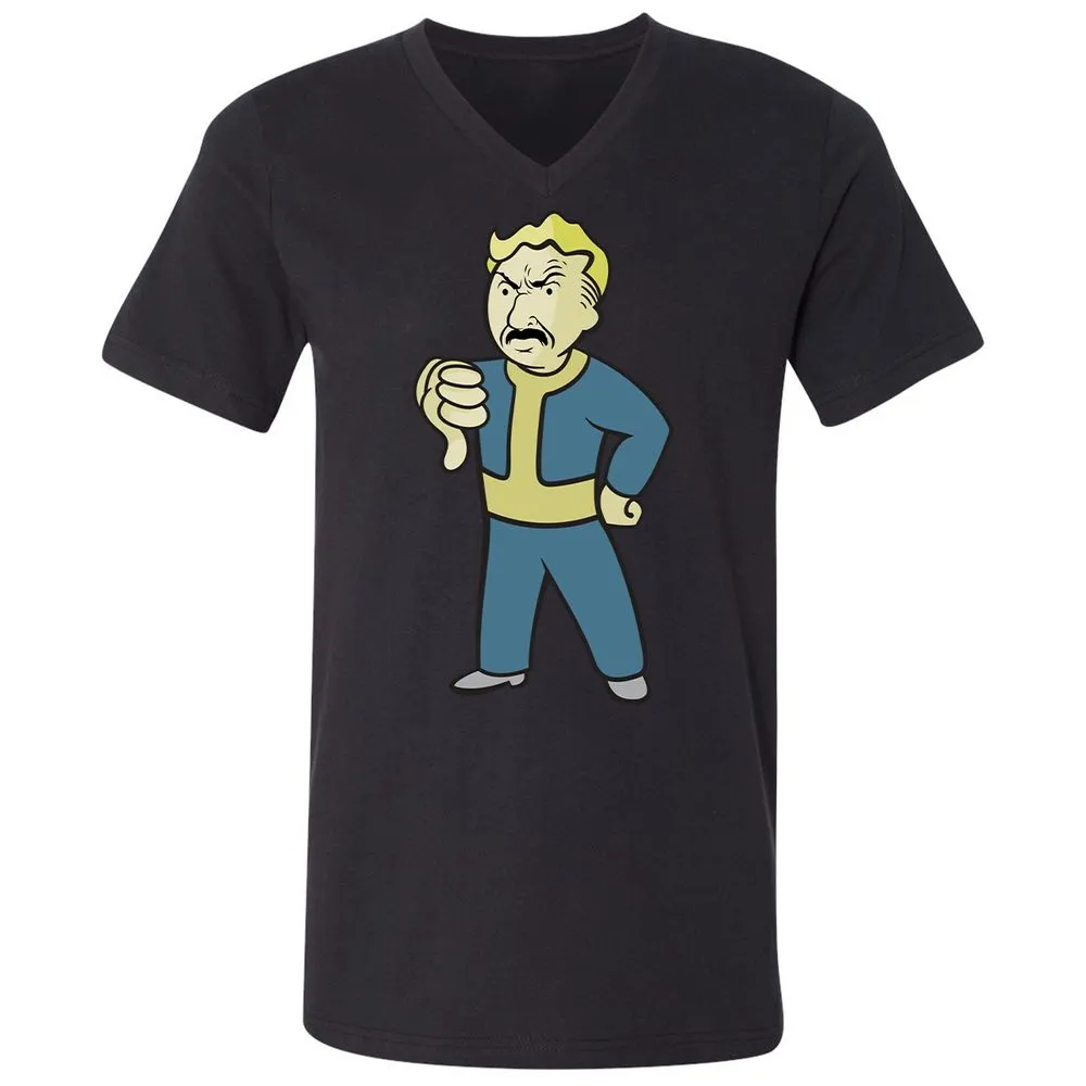 Unisex V-Neck T-Shirt - FAE1TUGU - Black - 16