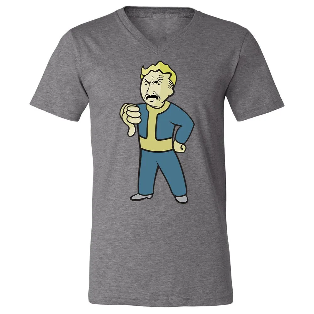 Unisex V-Neck T-Shirt - FAE1TUGU - Deep Heather - 13