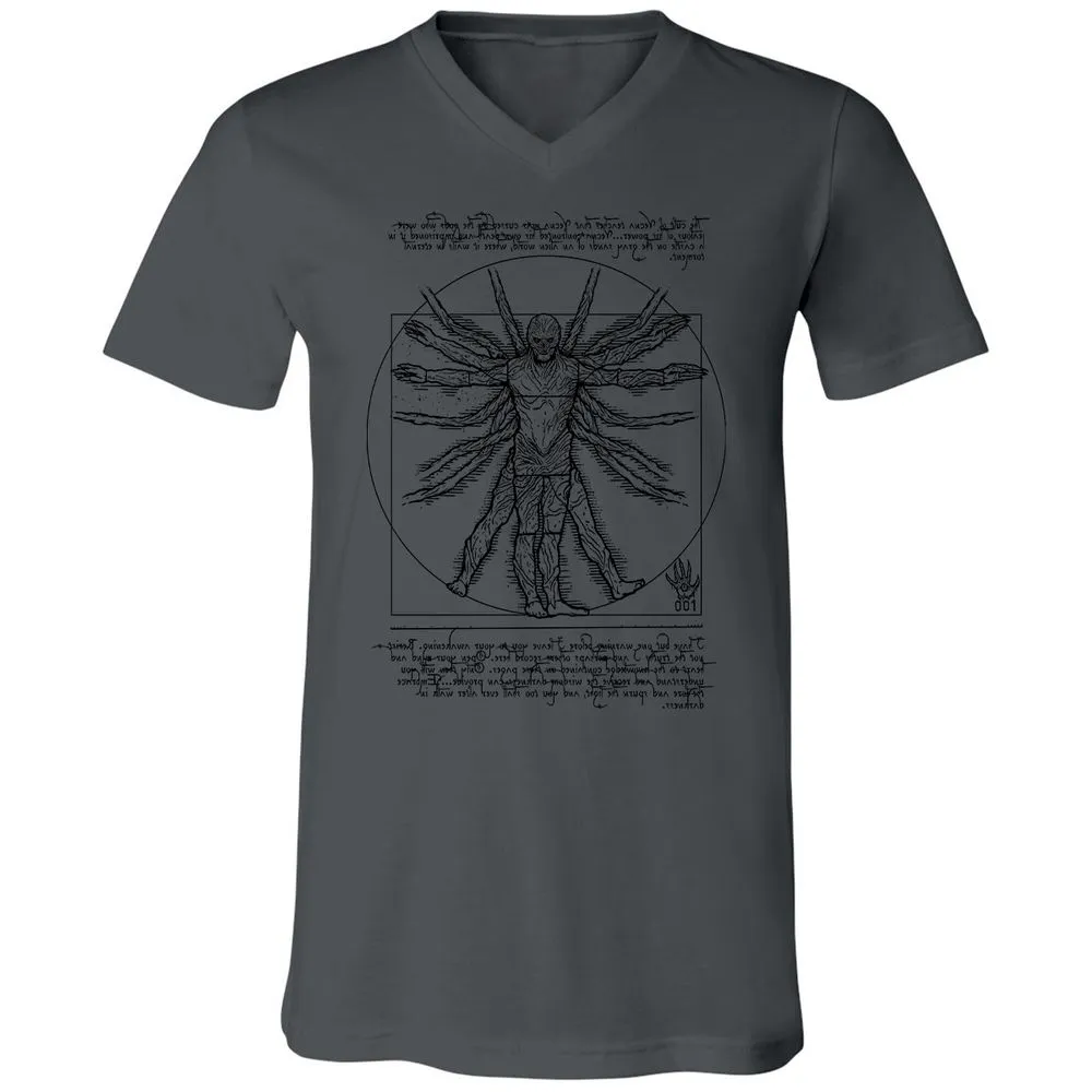 Unisex V-Neck T-Shirt - Q4H7JK9X - Asphalt - 12