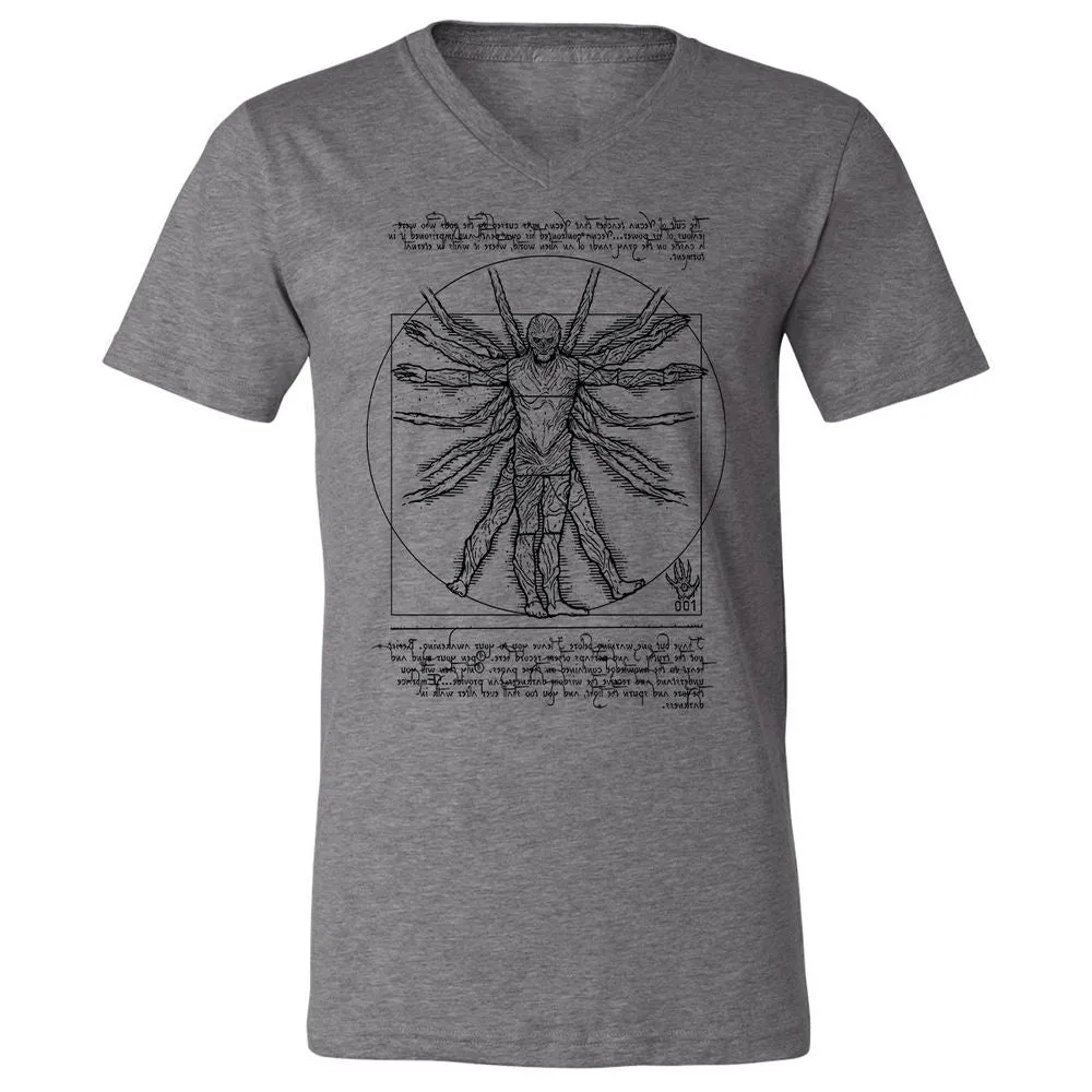 Unisex V-Neck T-Shirt - Q4H7JK9X - Deep Heather - 13