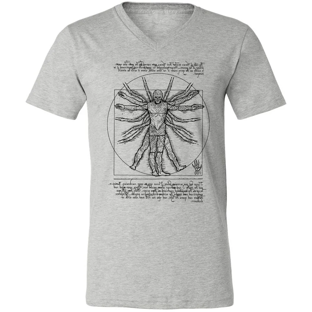 Unisex V-Neck T-Shirt - Q4H7JK9X - Athletic Heather - 7