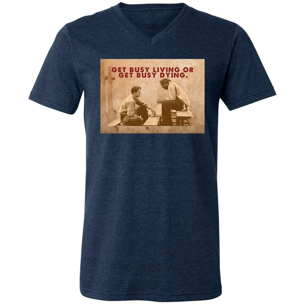 Unisex V-Neck T-Shirt - 9DGNRNUW - Heather Navy - 15
