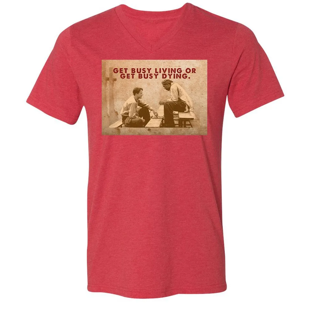 Unisex V-Neck T-Shirt - 9DGNRNUW - Heather Red - 5
