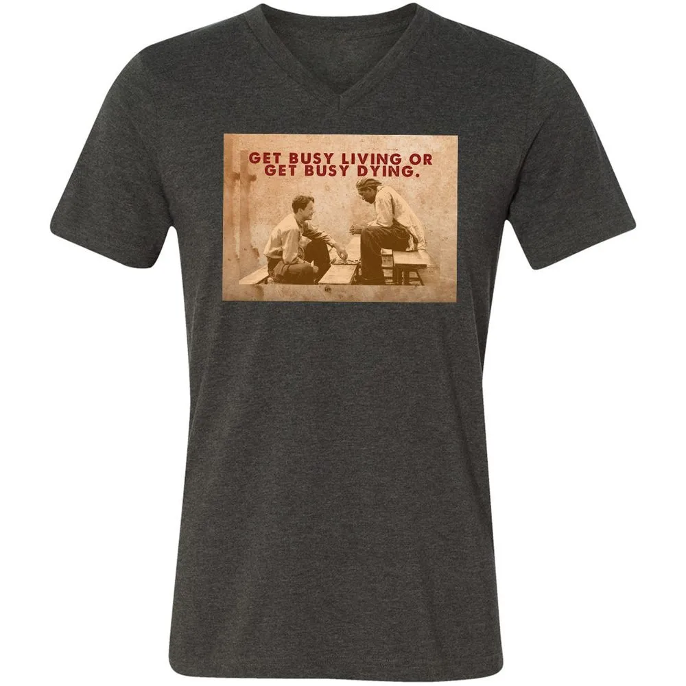 Unisex V-Neck T-Shirt - 9DGNRNUW - Dark Grey Heather - 8