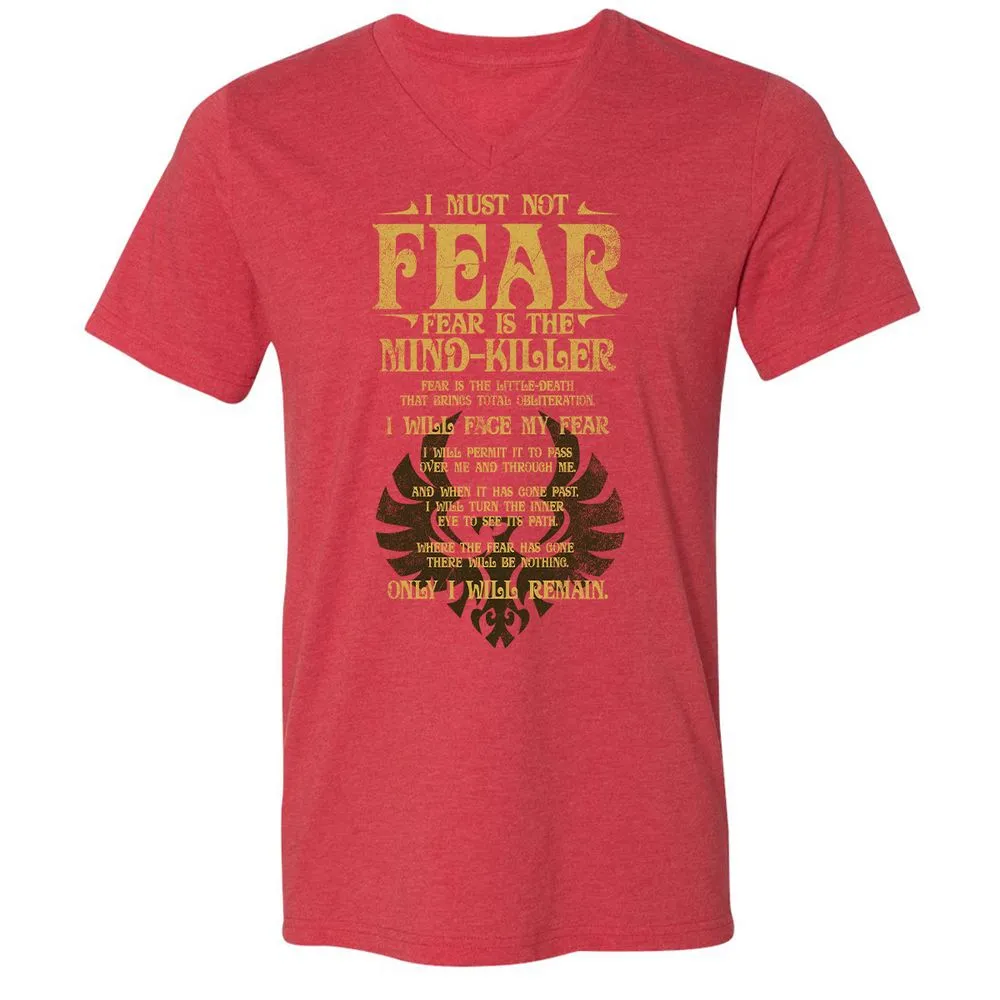 Unisex V-Neck T-Shirt - 4XVLGZ2B - Heather Red - 5