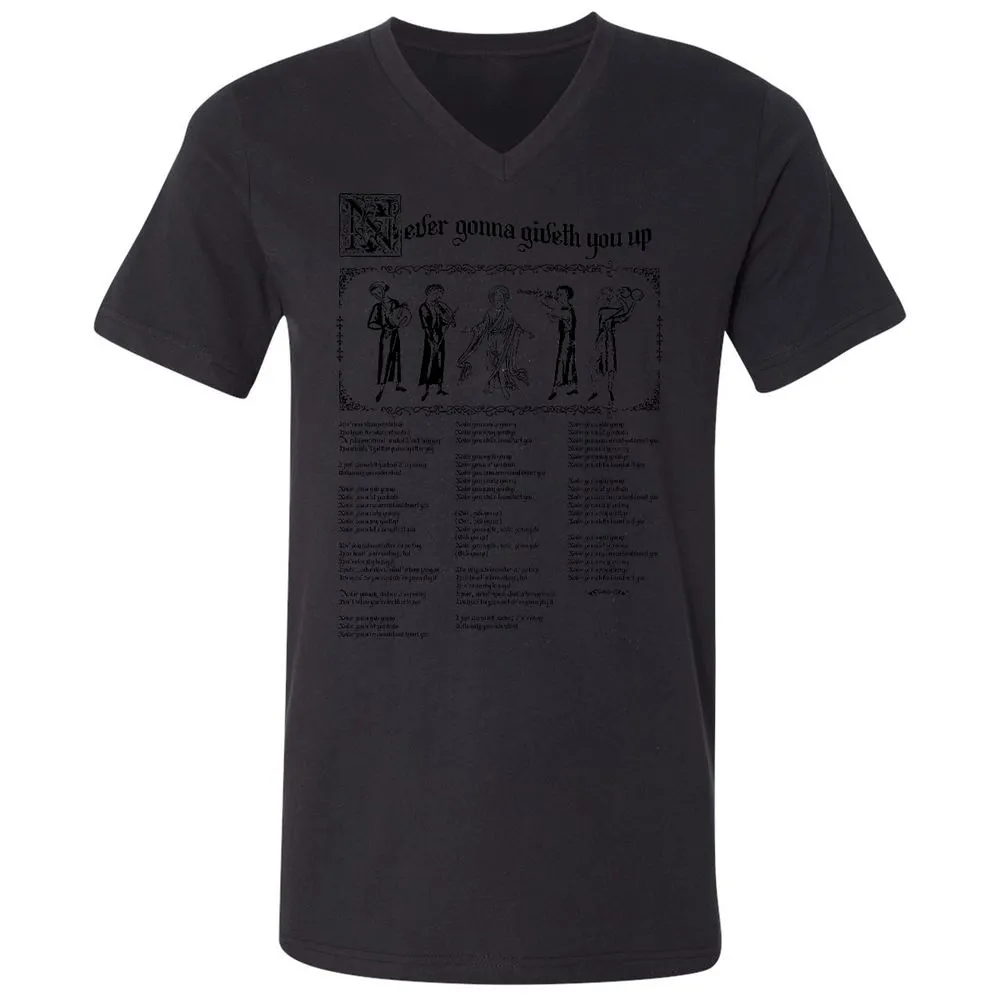 Unisex V-Neck T-Shirt - HXNCJ8WG - Black - 16