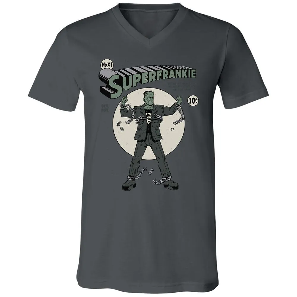 Unisex V-Neck T-Shirt - KBG7AU6R - Asphalt - 12