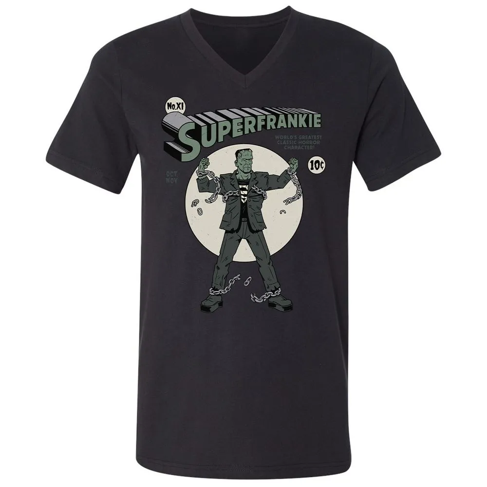 Unisex V-Neck T-Shirt - KBG7AU6R - Black - 16