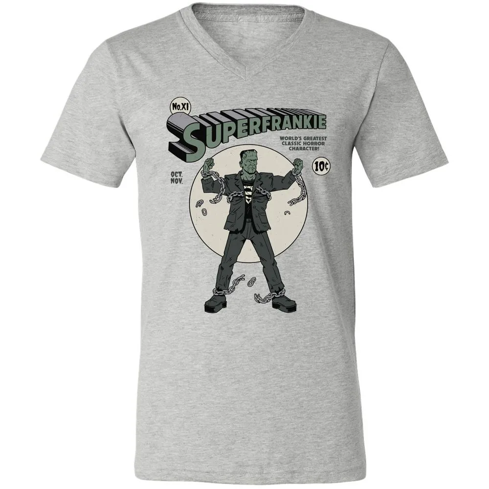 Unisex V-Neck T-Shirt - KBG7AU6R - Athletic Heather - 7