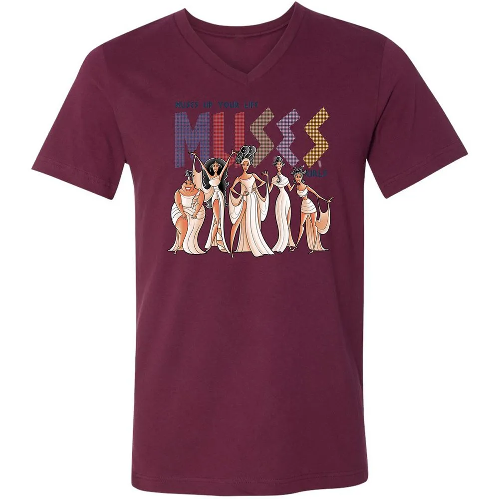 Unisex V-Neck T-Shirt - KL3G6MM6 - Maroon - 6