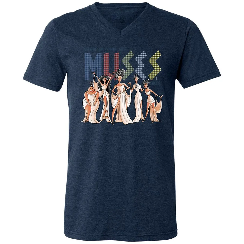 Unisex V-Neck T-Shirt - KL3G6MM6 - Heather Navy - 15