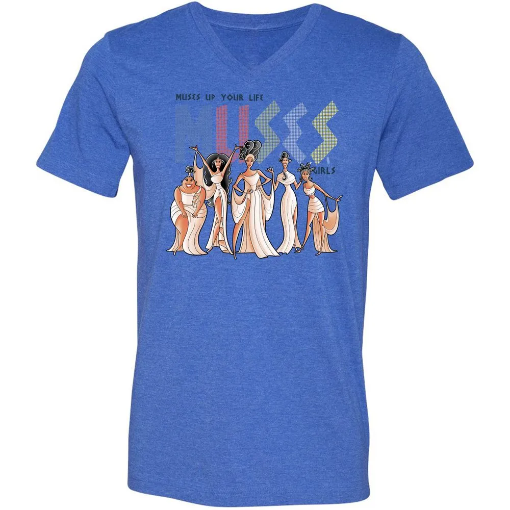 Unisex V-Neck T-Shirt - KL3G6MM6 - Heather True Royal - 14