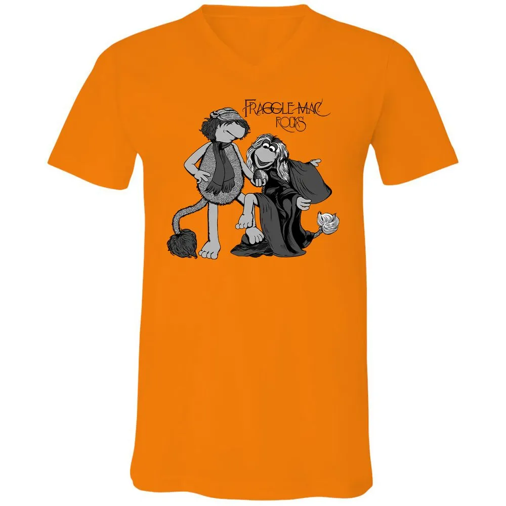 Unisex V-Neck T-Shirt - TBAC4MLE - Orange - 11