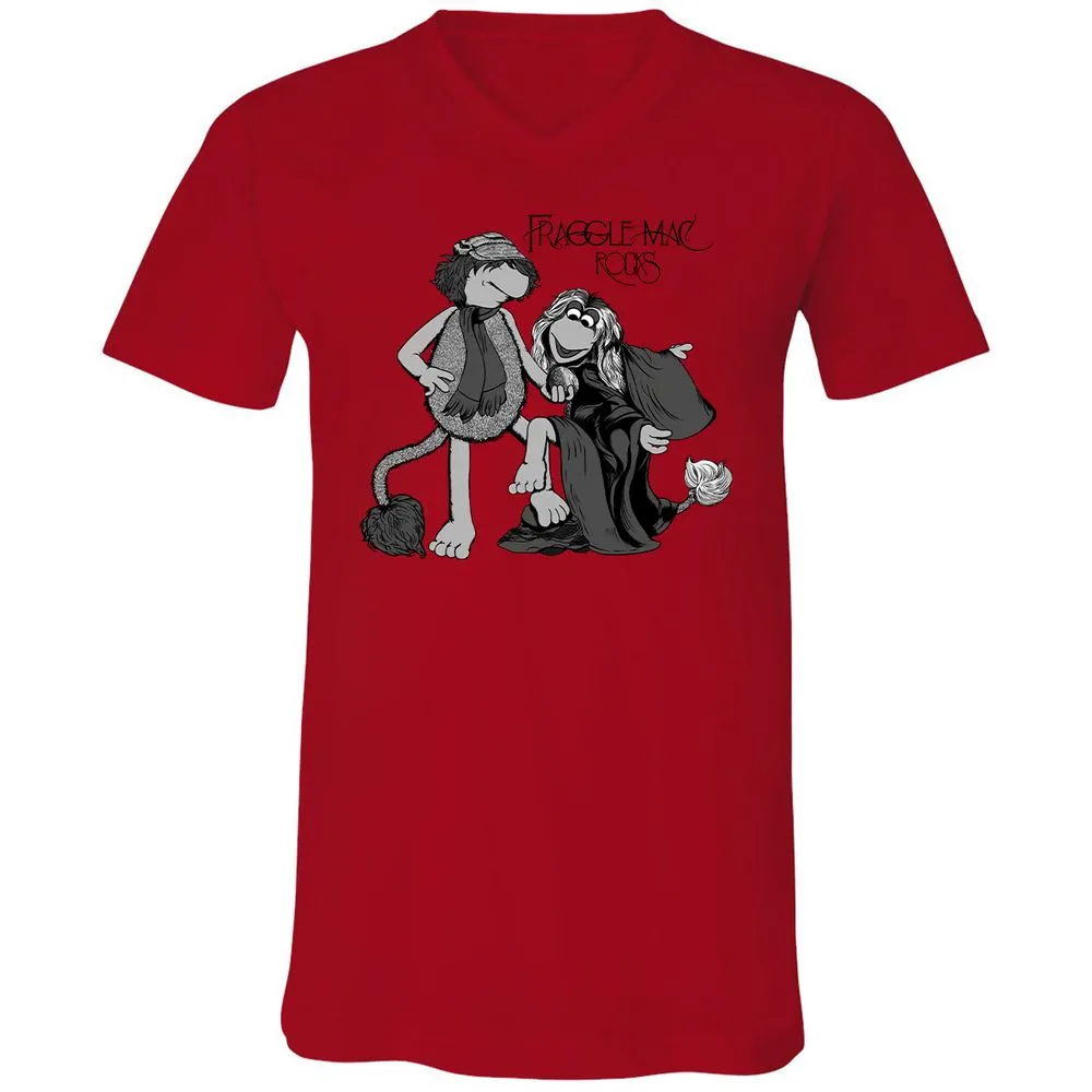 Unisex V-Neck T-Shirt - TBAC4MLE - Red - 3