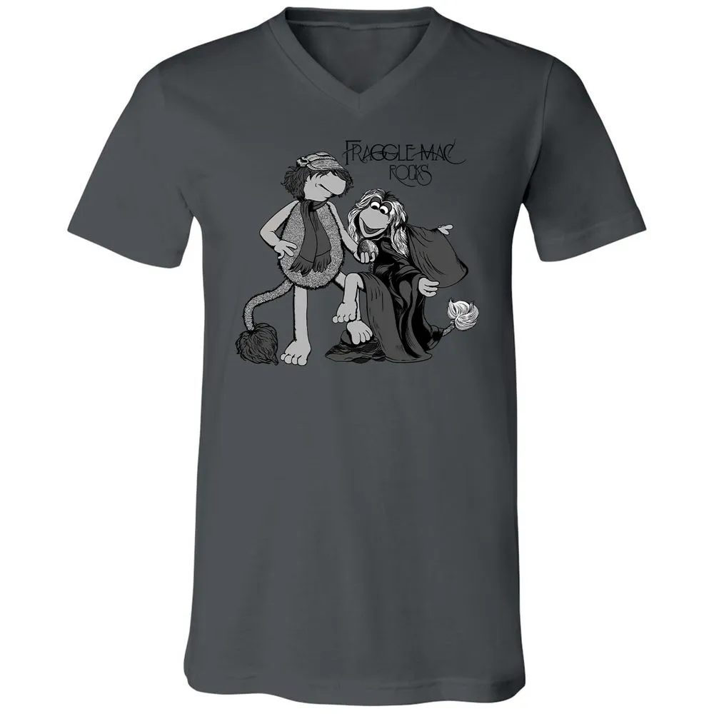 Unisex V-Neck T-Shirt - TBAC4MLE - Asphalt - 12