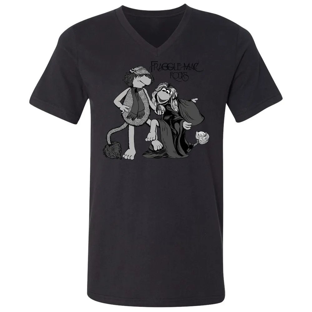 Unisex V-Neck T-Shirt - TBAC4MLE - Black - 16