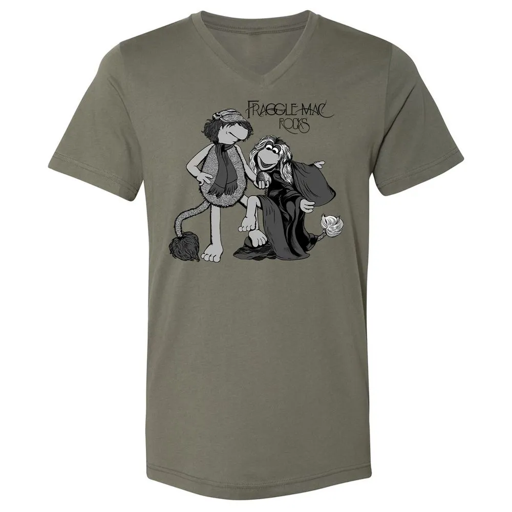 Unisex V-Neck T-Shirt - TBAC4MLE - Military Green - 10