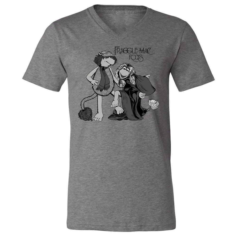 Unisex V-Neck T-Shirt - TBAC4MLE - Deep Heather - 13